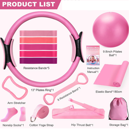 FlowFit™ 13-Piece Yoga & Pilates Kit