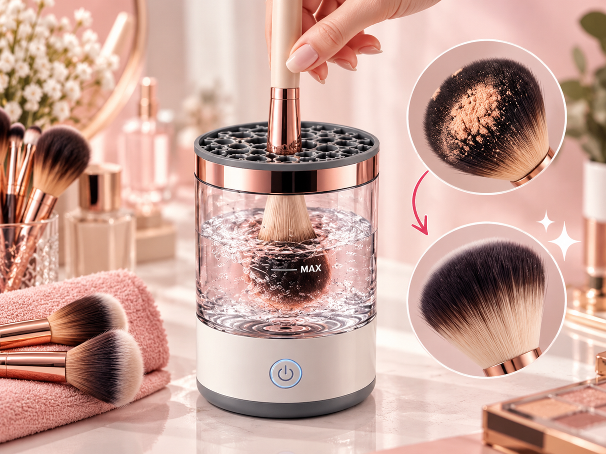 SpinPurre™ Automatic Fast-Dry Electric Makeup Brush Cleaner