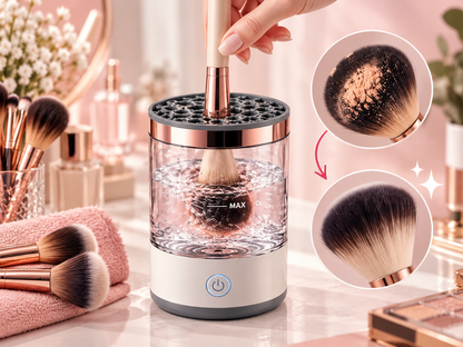 SpinPurre™ Automatic Fast-Dry Electric Makeup Brush Cleaner