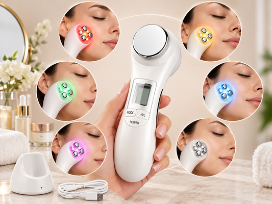 LumiGlow™ 6-in-1 Advanced LED Therapy Facial Wand