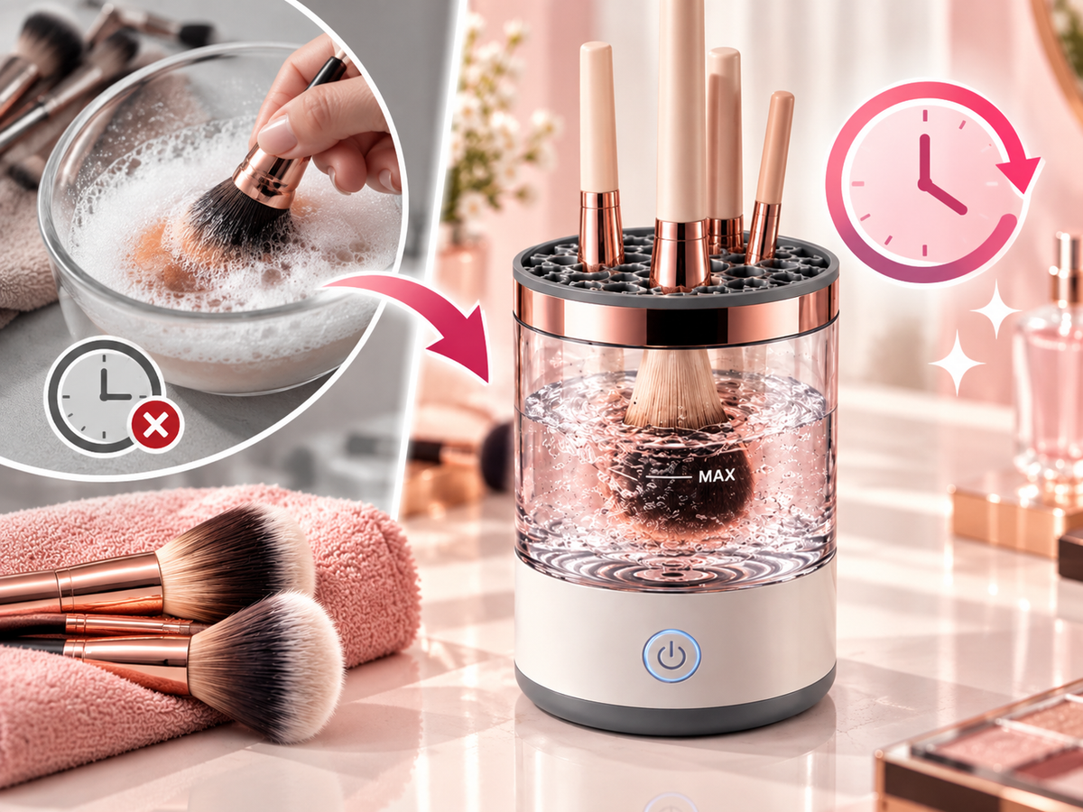 SpinPurre™ Automatic Fast-Dry Electric Makeup Brush Cleaner