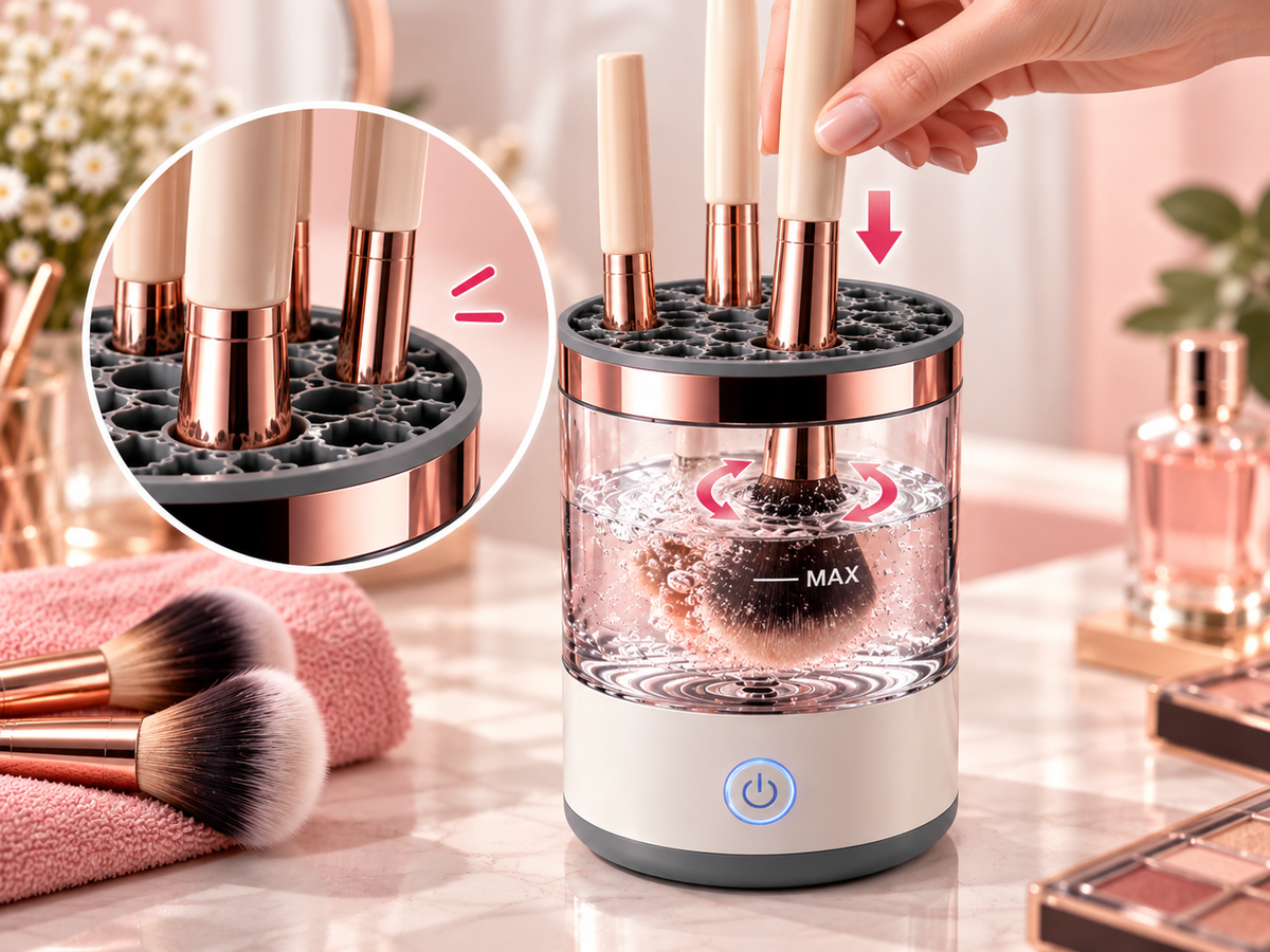 SpinPurre™ Automatic Fast-Dry Electric Makeup Brush Cleaner
