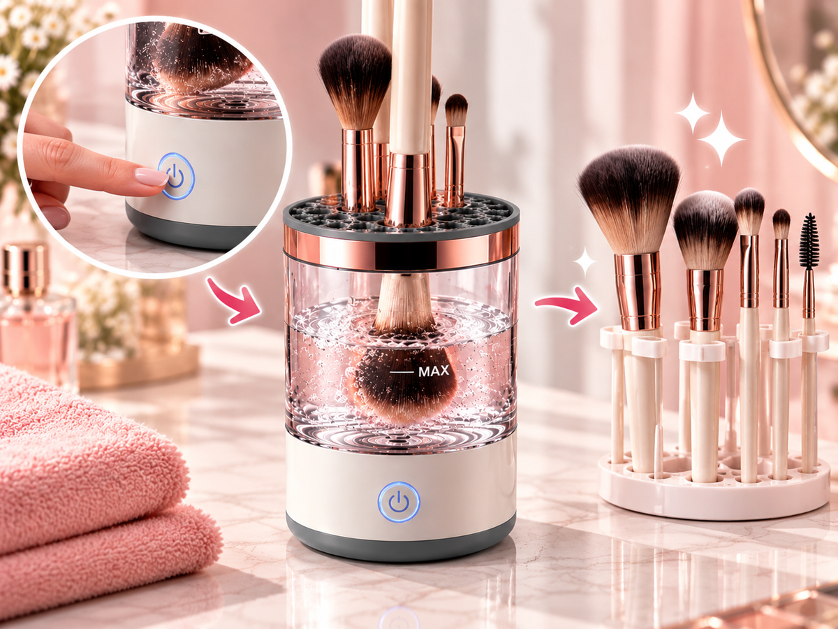 SpinPurre™ Automatic Fast-Dry Electric Makeup Brush Cleaner