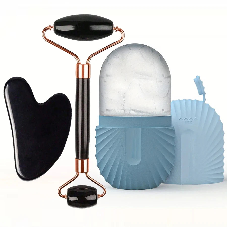 ChillGlow™ Ice Roller & Gua Sha Set