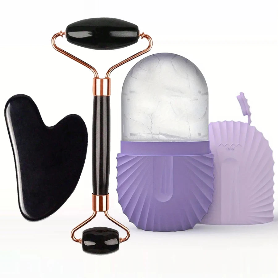 ChillGlow™ Ice Roller & Gua Sha Set