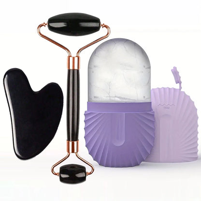ChillGlow™ Ice Roller & Gua Sha Set