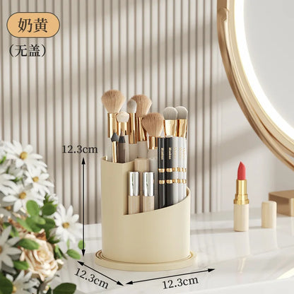 SpinVanity™ 360° Rotating Brush Holder with Lid