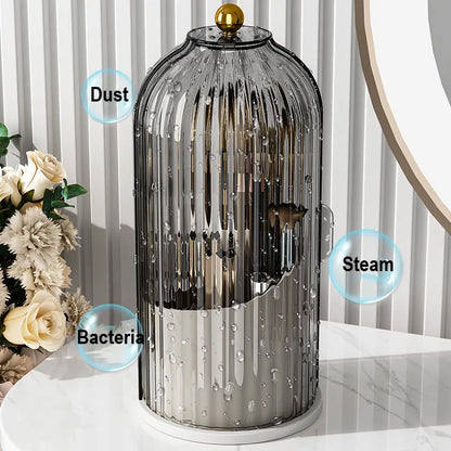 SpinVanity™ 360° Rotating Brush Holder with Lid