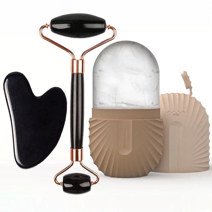 ChillGlow™ Ice Roller & Gua Sha Set
