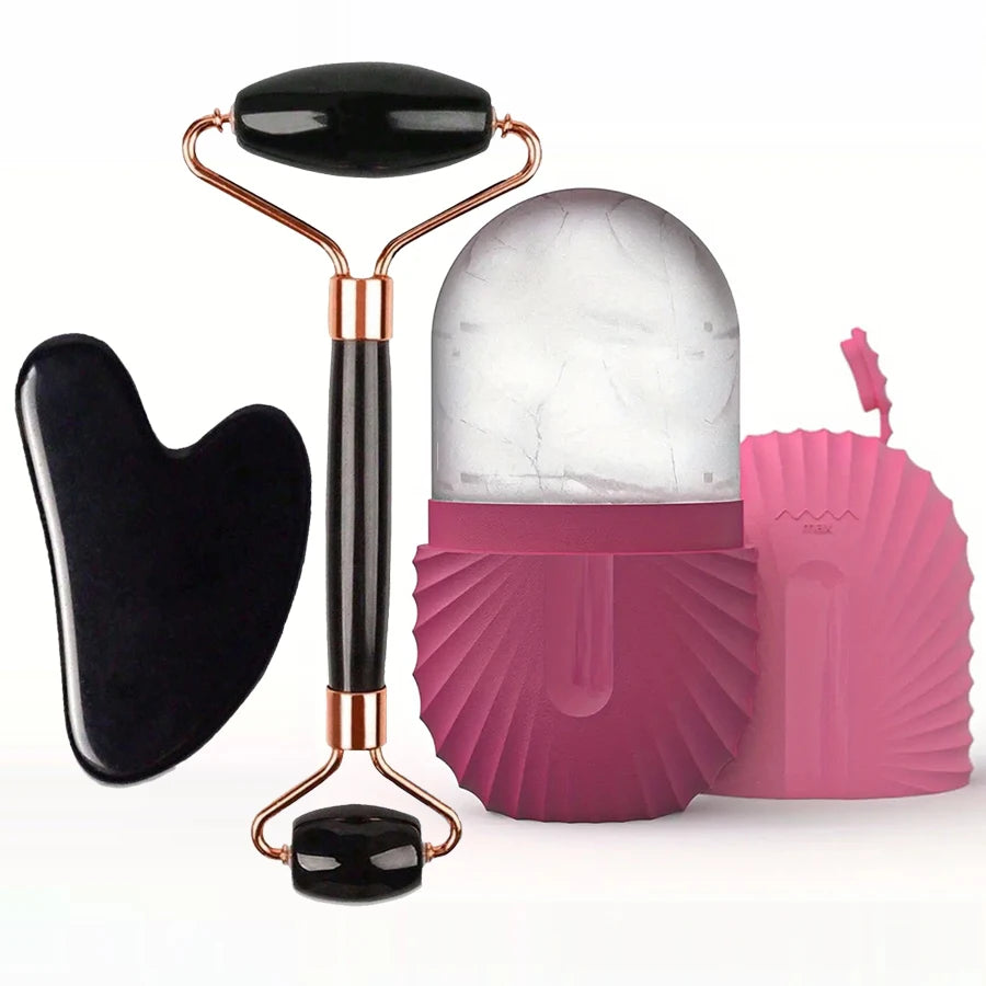 ChillGlow™ Ice Roller & Gua Sha Set