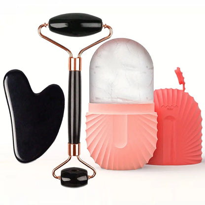 ChillGlow™ Ice Roller & Gua Sha Set