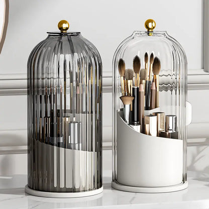 SpinVanity™ 360° Rotating Brush Holder with Lid