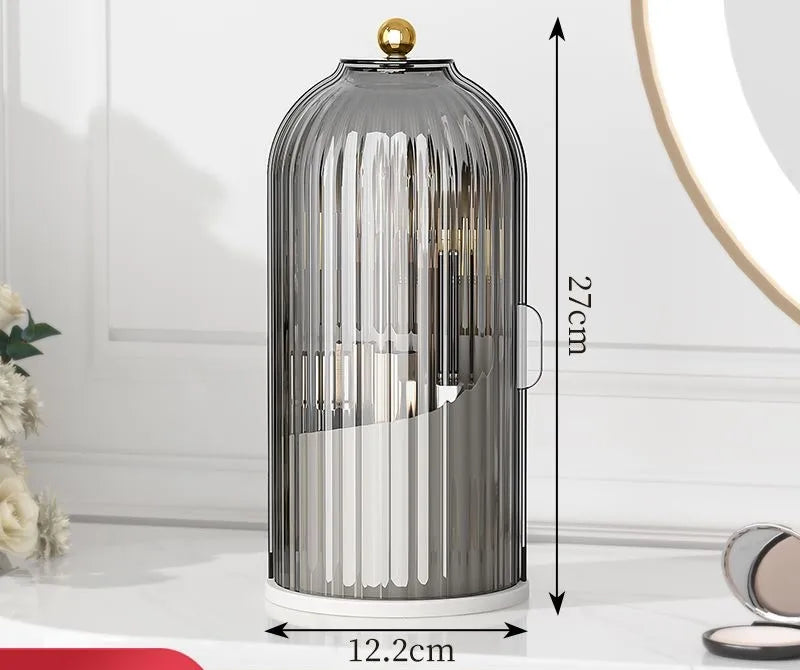 SpinVanity™ 360° Rotating Brush Holder with Lid