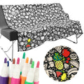 DoodleThrow™ Color-In Blanket with 24 Markers