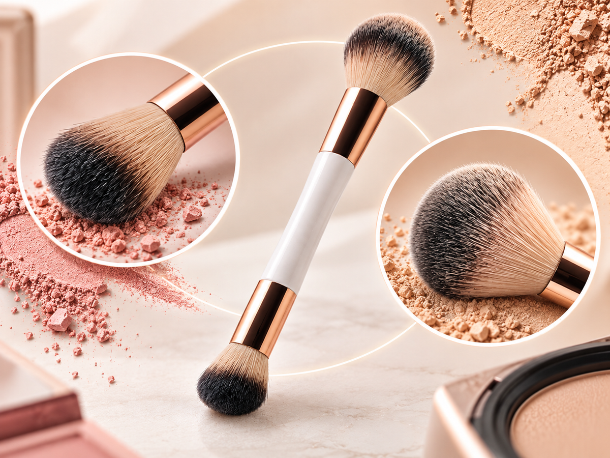 Dual-Ended Powder & Face Makeup Brush - Benefit 2