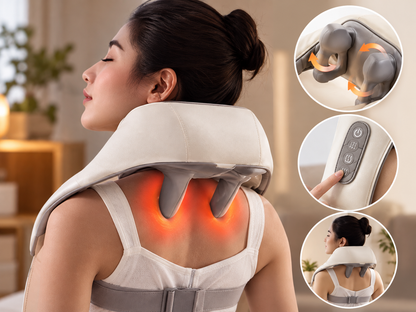 Rechargeable Neck & Shoulder Clip Massager - Benefit 1