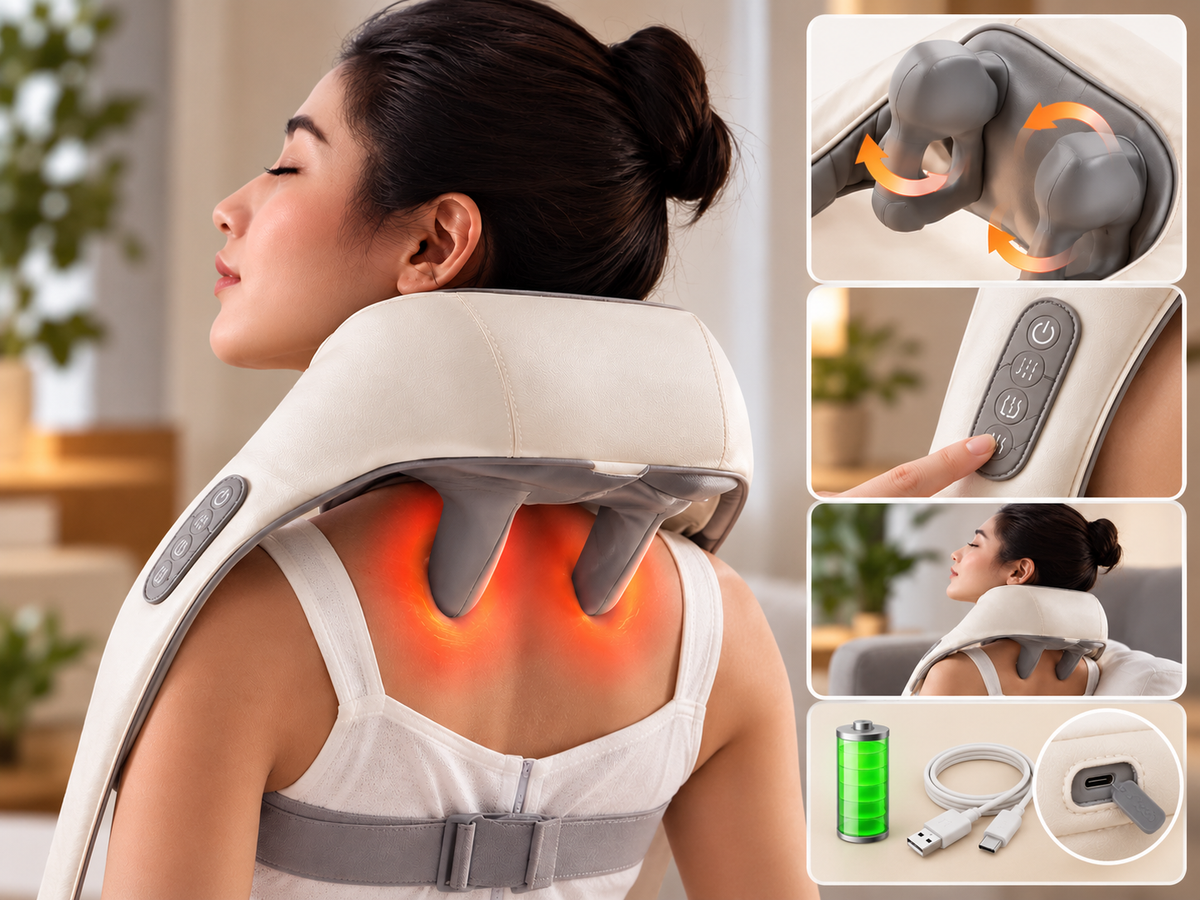 Rechargeable Neck & Shoulder Clip Massager - Benefit 3