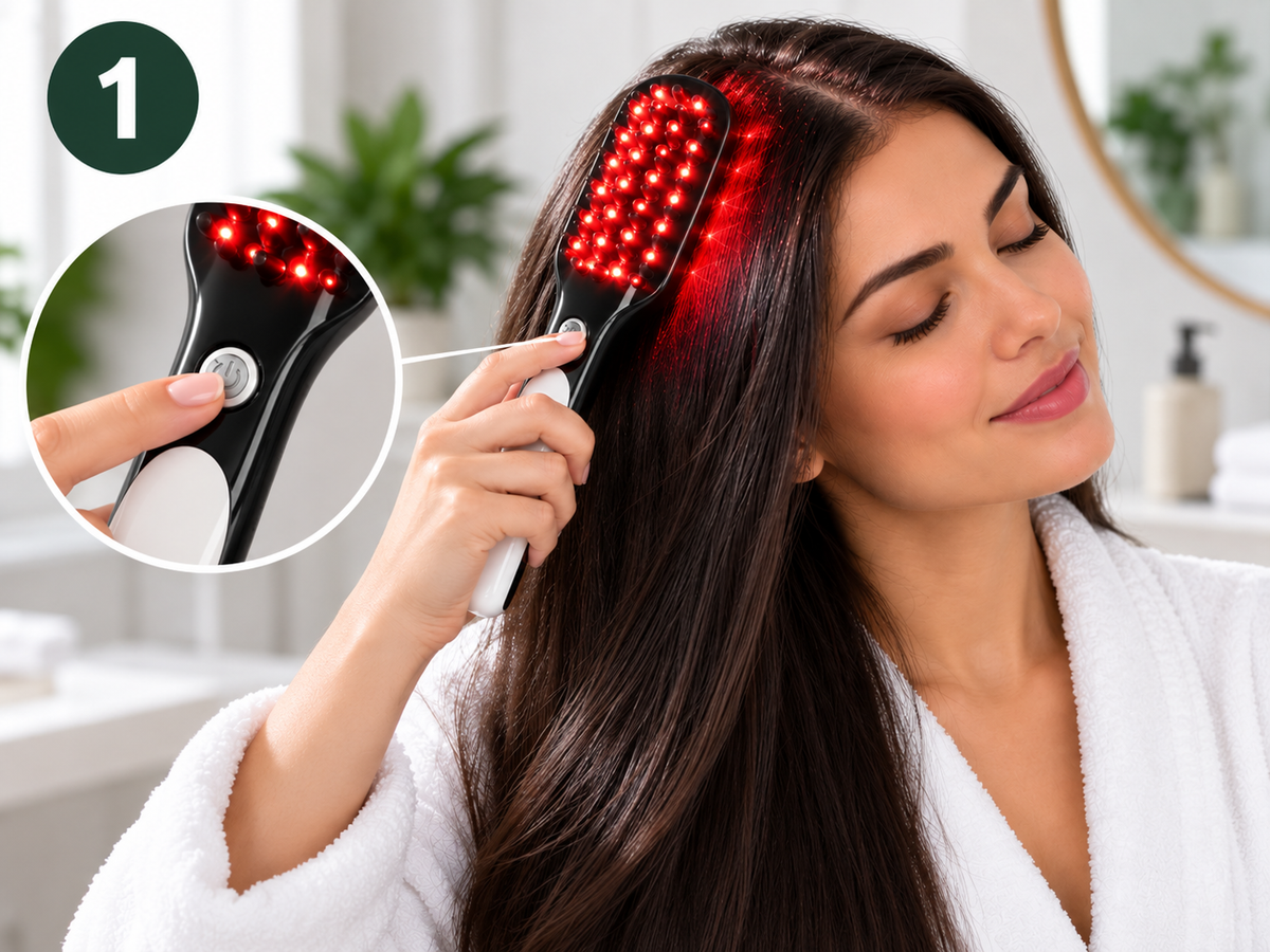 Vibrating Scalp Massage Comb - How It Works 1