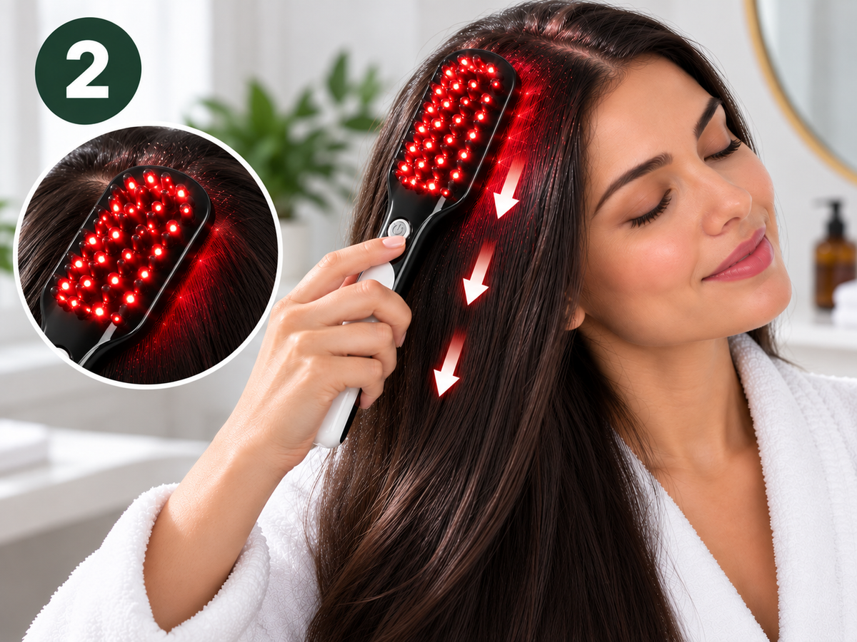 Vibrating Scalp Massage Comb - How It Works 2